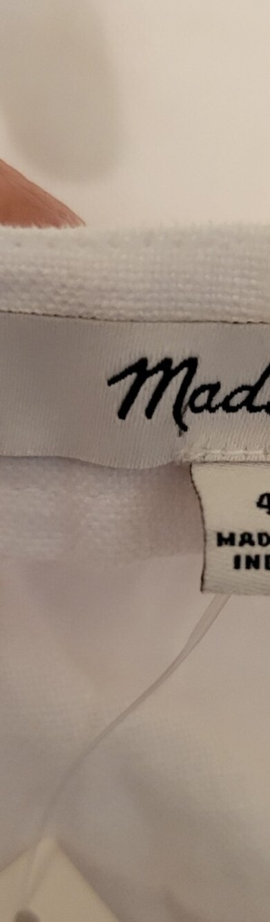 Madewell NWT 100% Linen White Midi Dress Size 4 Square Neck Adjustable Straps - Picture 6 of 9